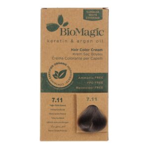 Biomagic Hair Color Cream kreemjas juuksevärv 7.11 Intense Ash Blonde 60ml