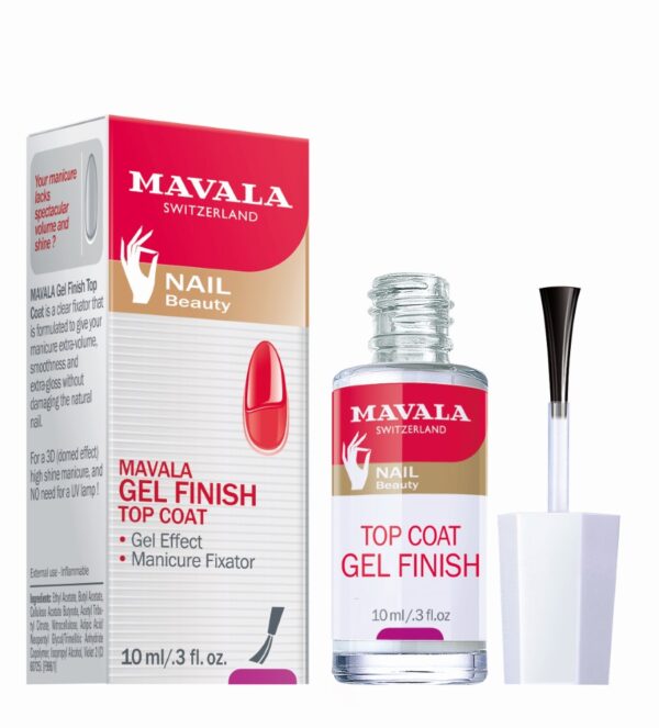 Mavala Gel Finish Top Coat geel-pealislakk 10ml