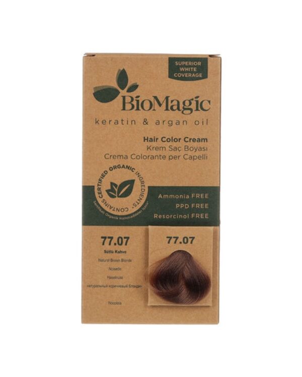 Biomagic Hair Color Cream kreemjas juuksevärv 77.07 Natura l Brown Blonde 60ml