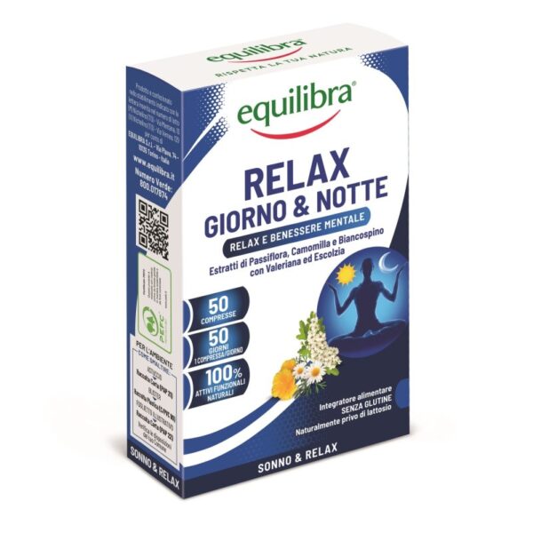 Equilibra Relax Giorno e Notte, 50 tabletti 20,5 g
