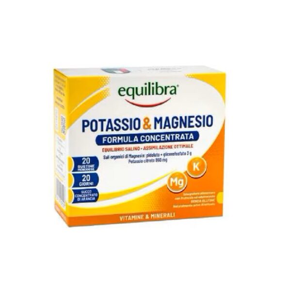 Equilibra Kaalium ja magneesium suhkruvavaba, 20 doosi 140 g