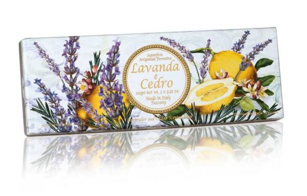 Fiorentino Seepide komplekt Capri lavendel ja seeder 3x100g