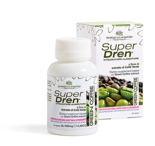 Superdren Green Coffee ainevahetust kiirendavad rohelise kohvioa kapslid