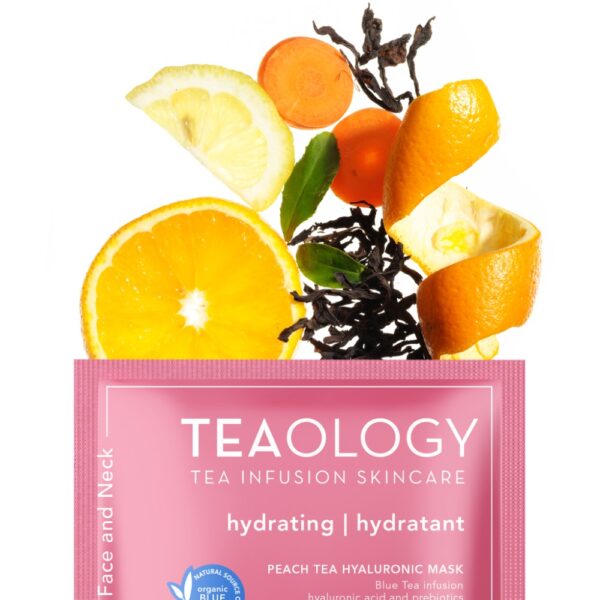 Teaology Peach Tea Hyaluronic Mask niisutav näo- ja kaelamask 21 ml - Image 3
