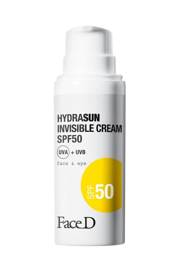 FaceD Hydrasun Invisible Cream Face & Eye SPF50 kaitsev kreem 50ml