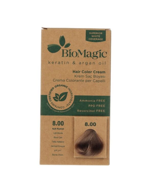 Biomagic Hair Color Cream kreemjas juuksevärv 8.00 natural Light Blonde 60ml