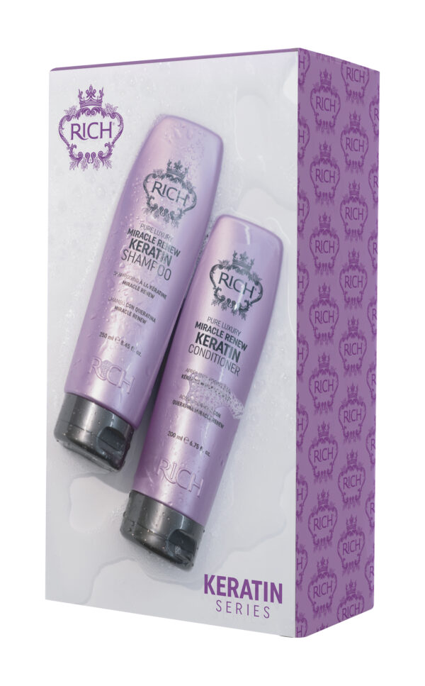 Rich Pure Luxury Miracle Renew Keratin kinkekomplekt keratiiniga 250+200 ml, 2023
