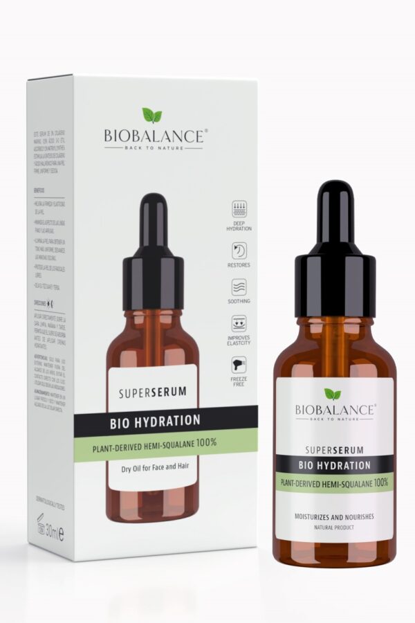 Bio Balance Bio Hydration Hemi-Squalane 100% niisutav seerum nahale ja juustele 30ml