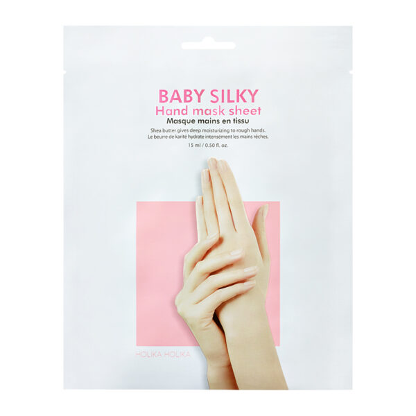 Holika Holika Pehmendav kätemask Baby Silky Hand Mask Sheet 2 x 15ml