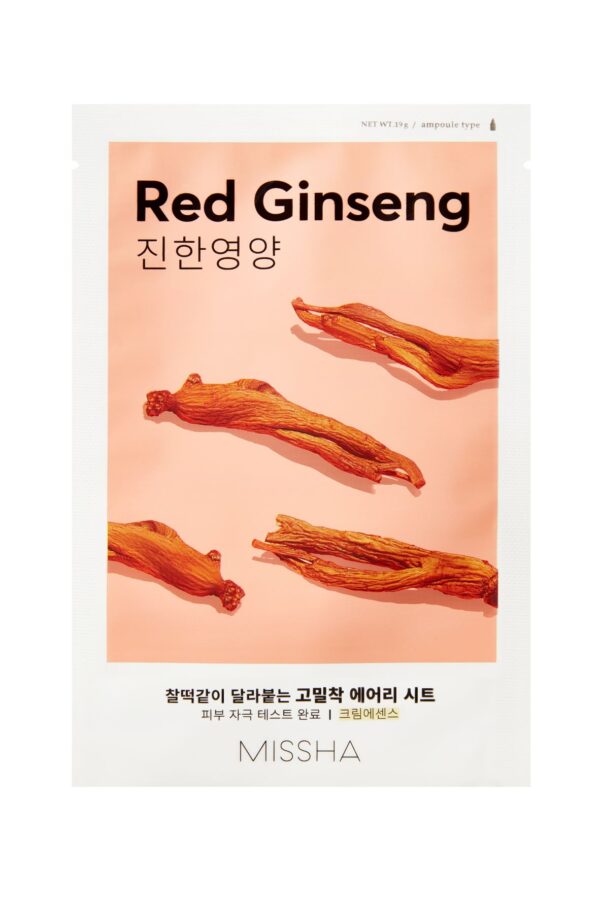 Missha Airy Fit Sheet Mask Red Ginseng kortsudevastane kangasmask 19g