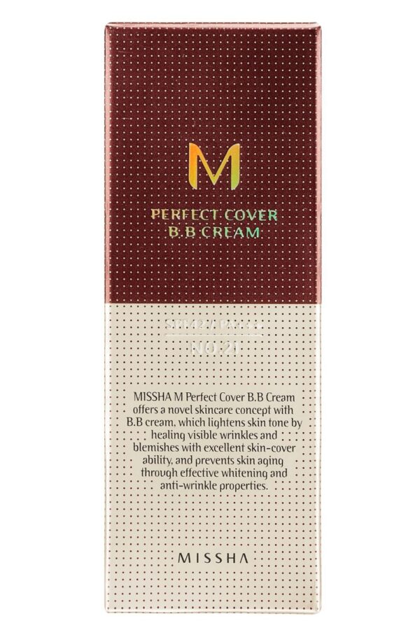 Missha M Perfect Cover BB kreem SPF42 PA+++No.21 Light Beige 20ml - Image 2