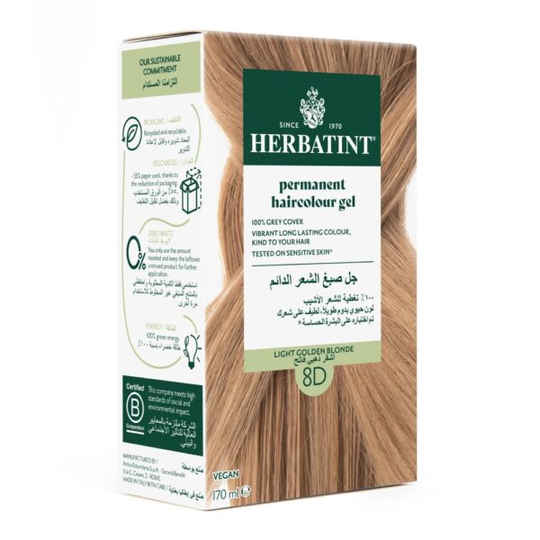 Herbatint Juuksevärv Hele kuldne blond 8D