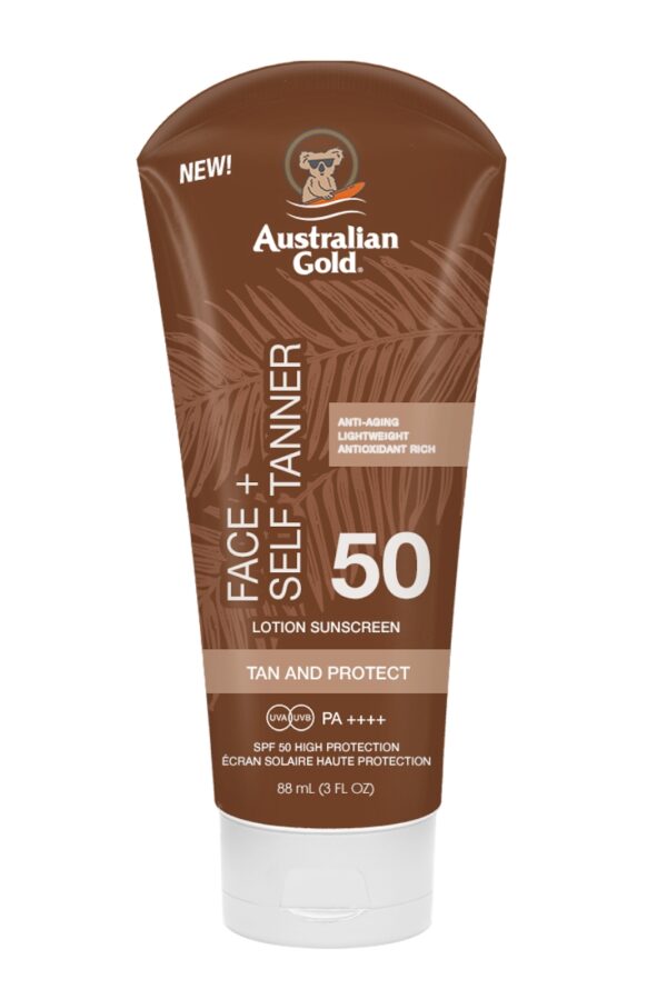 Austalian Gold Spf 50 Face With Self Tanner isepruunistav kreem näole 89ml