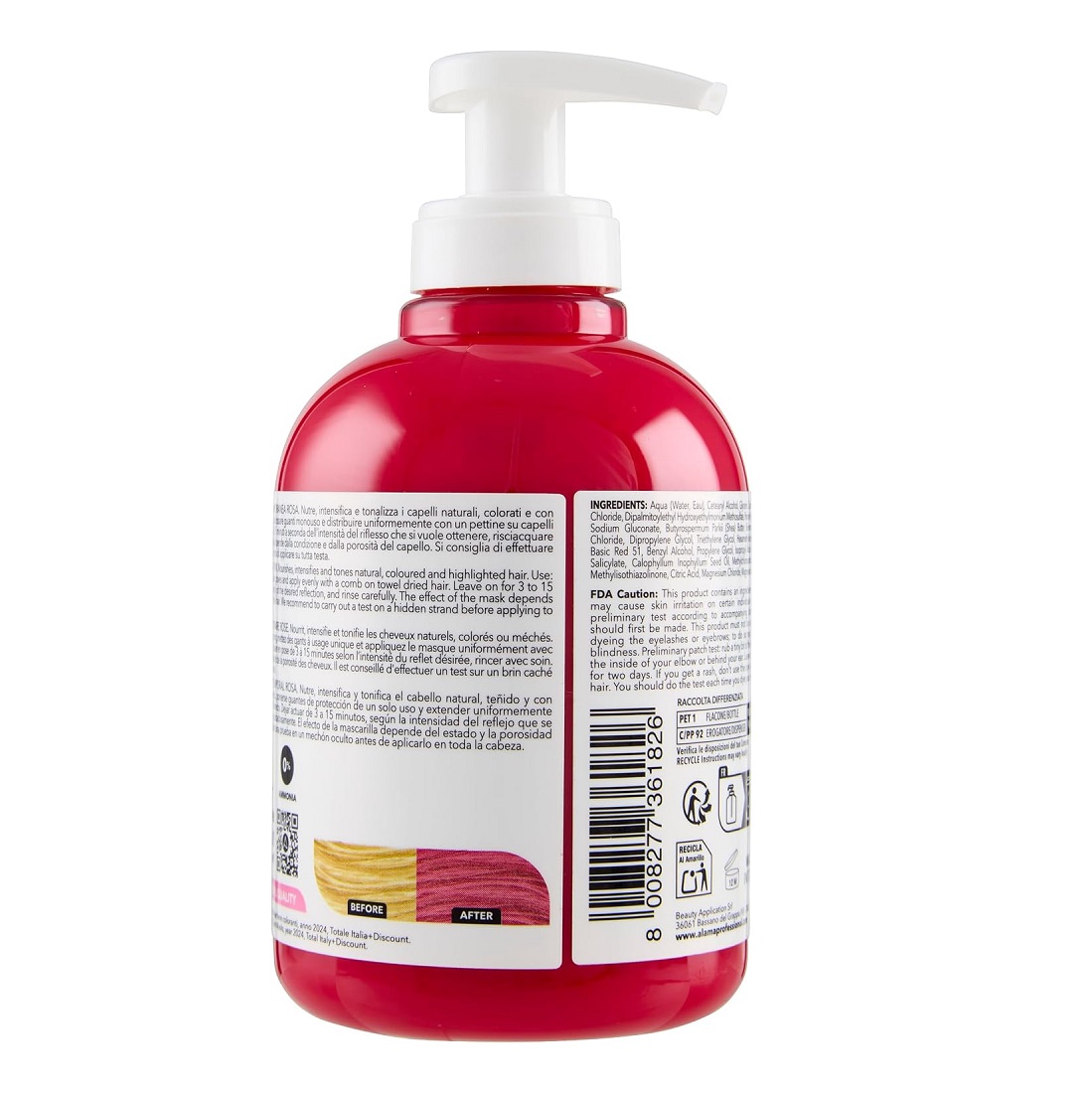 Alama Color&Go Tooniv juuksemask Rosa 300ml - Pilt 2