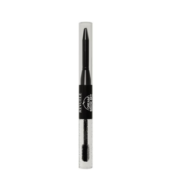 Revuele Dream Brow Set kulmupliiats ja geel-liim 01 Soft Black