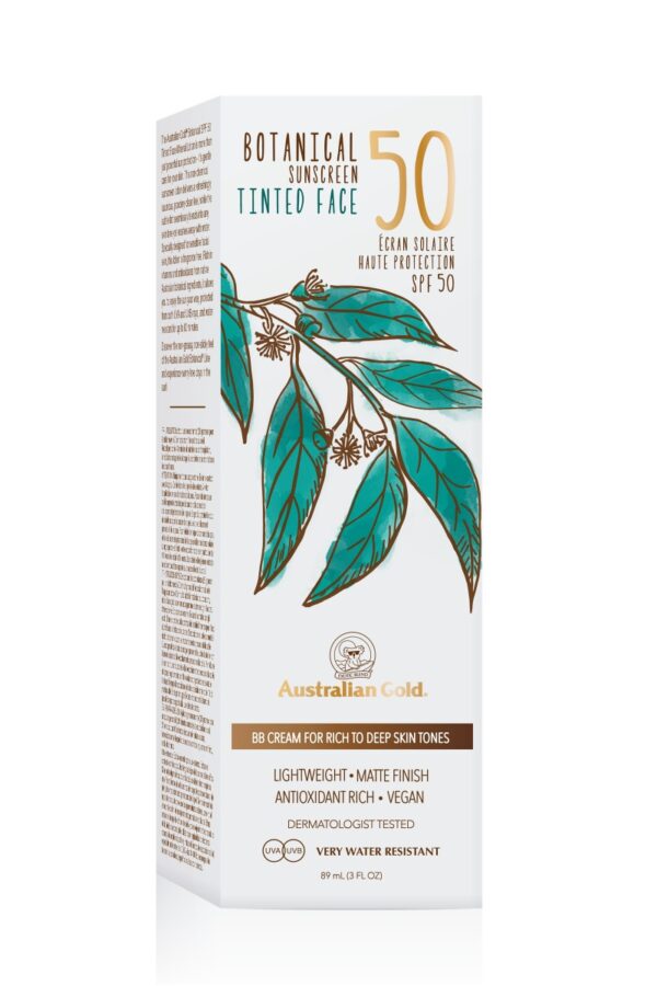 Australian Gold Botanical SPF 50 Tinted Face Rich- Deep tooniv kreem 88ml - Image 2