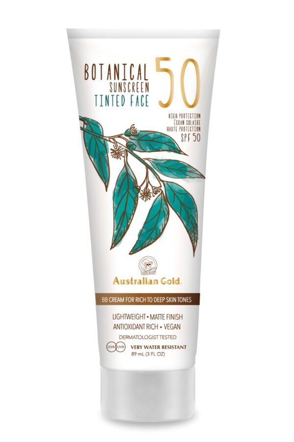 Australian Gold Botanical SPF 50 Tinted Face Rich- Deep tooniv kreem 88ml