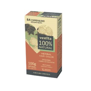 Venita 100% Natural Herbal henna pulber 8.4 copper blond