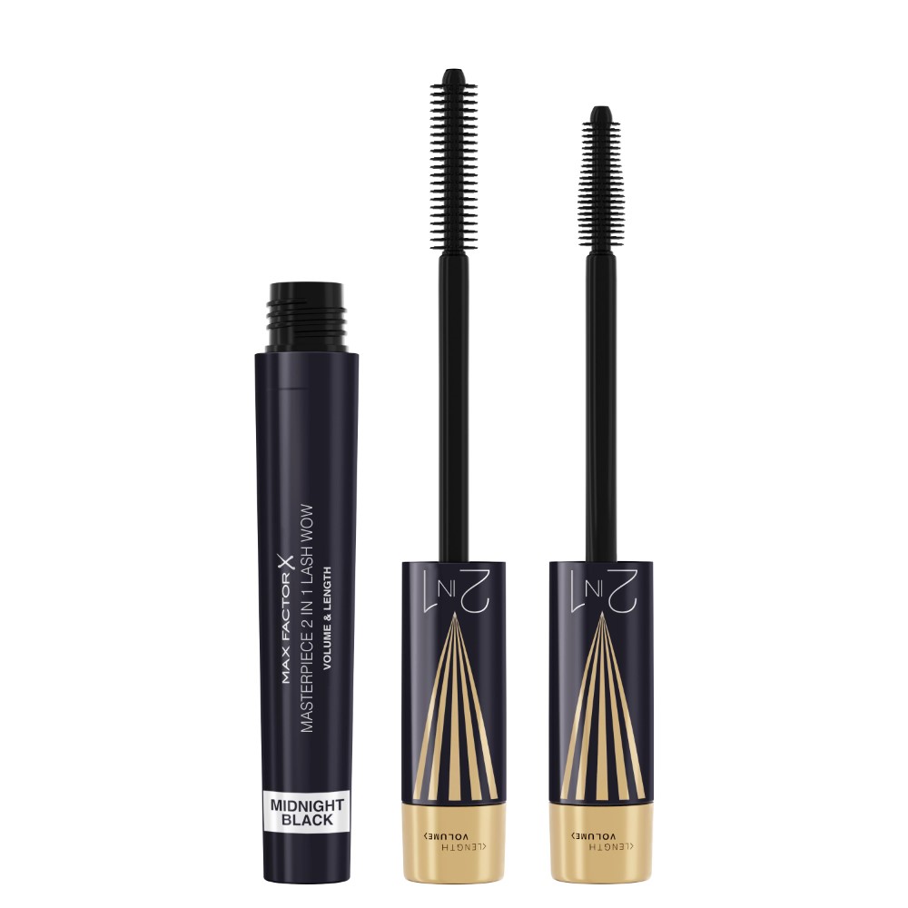 Max Factor Ripsmetušš Masterpiece 2In1 Lash Wow 001 Midnight Black