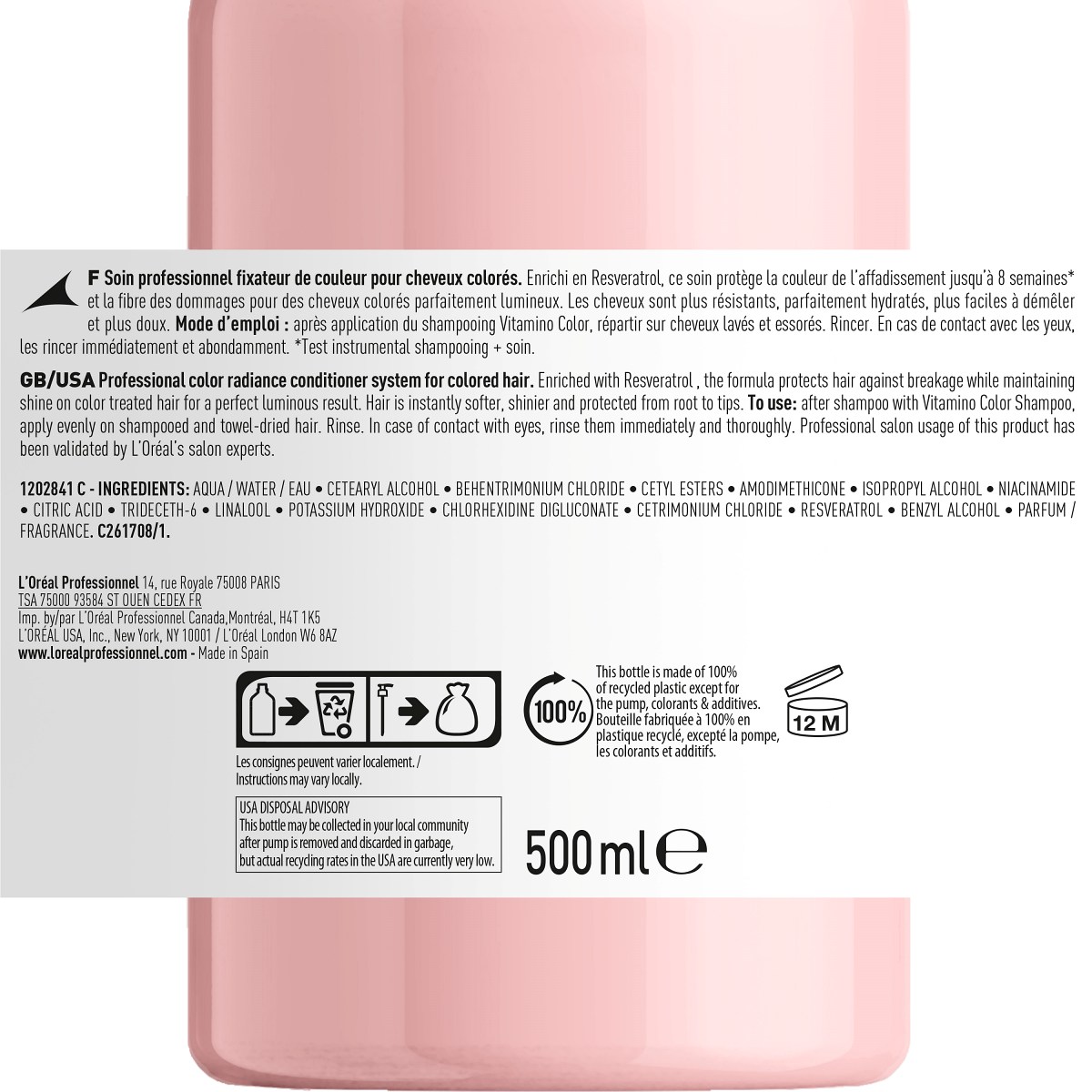 L´Oreal Professionnel Vitamino Color palsam värvitud juustele 500ml - Image 3