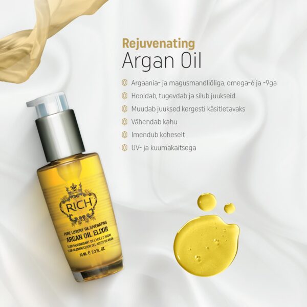 Rich Pure Luxury Rejuvenating Argan Oil Elixir 30ml - Image 2