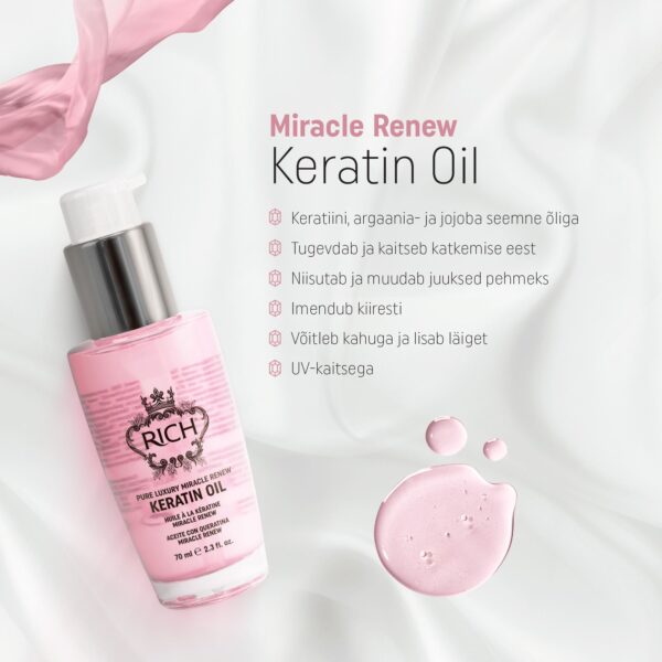 Rich Pure Luxury Miracle Keratiinvalguga rikastatud juukseõli 70ml - Image 2