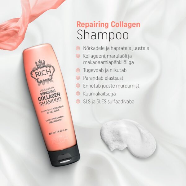 Rich Pure Luxury Repairing Collagen taastav šampoon kollageeniga 250ml - Image 2