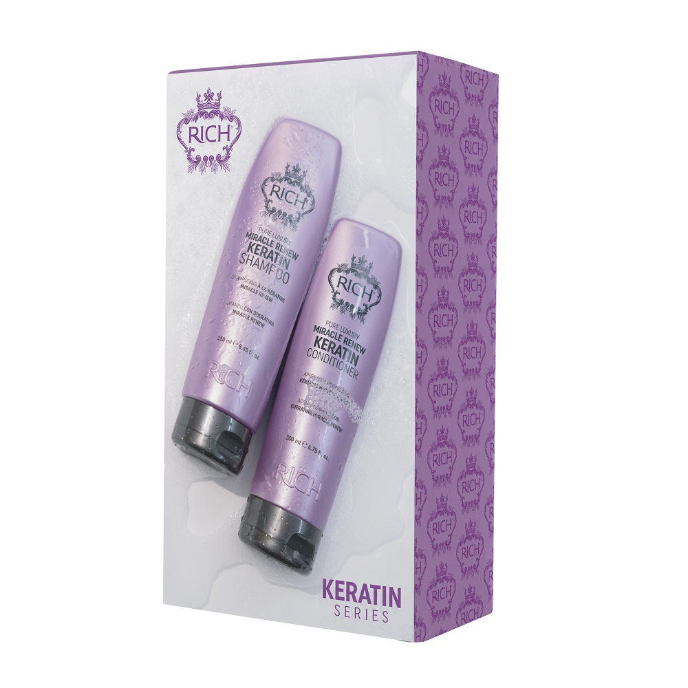 Rich Pure Luxury Miracle Renew Keratin kinkekomplekt keratiiniga 250+200 ml, 2023