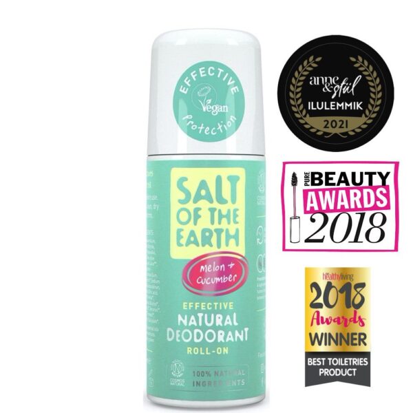 Salt of the Earth roll-on deodorant värskendava kurgi ja meloniga