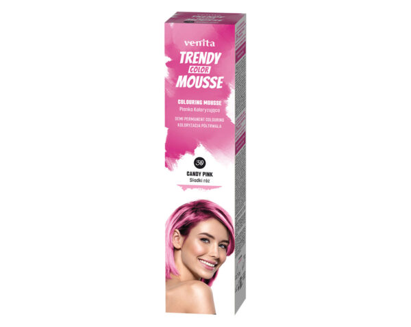 Venita Trendy värviv juuksevaht 30 "candy pink"
