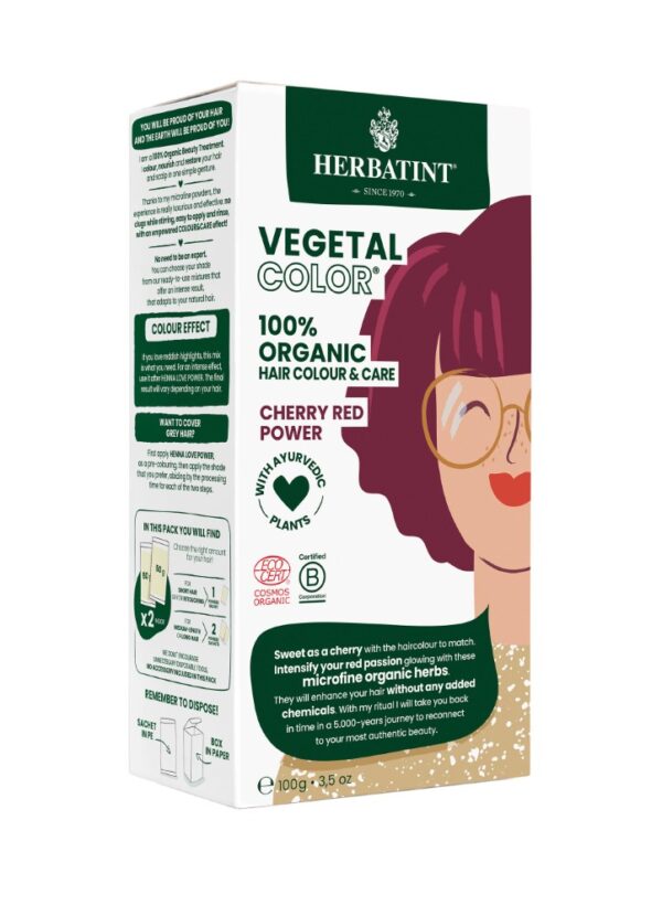 Herbatint Vegetal Juuksevärv Cherry Red Power Kirsipunane