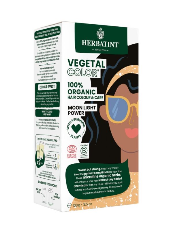 Herbatint Vegetal Juuksevärv Moon Light Power Must