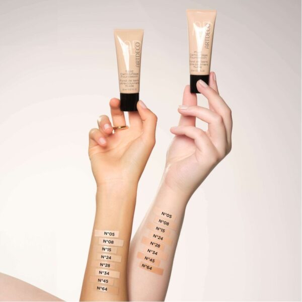 Artdeco Fluid Camouflage Foundation Vedel kamuflaaž jumestuskreem 34W "medium ivory" - Image 3