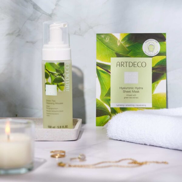 Artdeco Skin Yoga Green Tea kangasmask hüaluroonhappega - Image 4