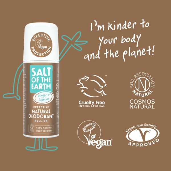 Salt of the Earth looduslik roll-on deodorant särtsaka ingveri ja jasmiini lõhnanootidega - Image 2