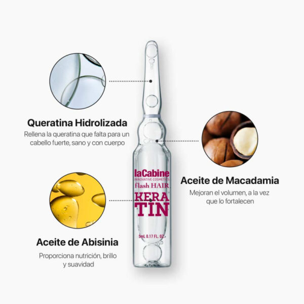 LaCabine Flash Hair Keratin ampullid  7x5ml - Image 2