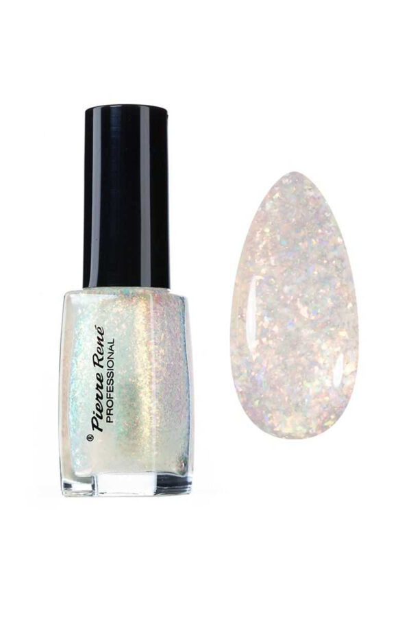 Pierre Rene Küünelakk 301 “glass effect transparent” glitter - Image 2