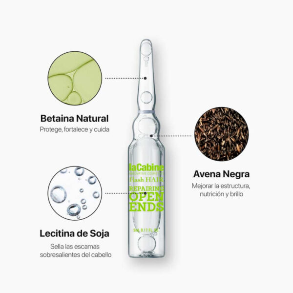 LaCabine Flash Hair Repairig Open Ends ampullid juusteotstele 7x5ml - Image 2