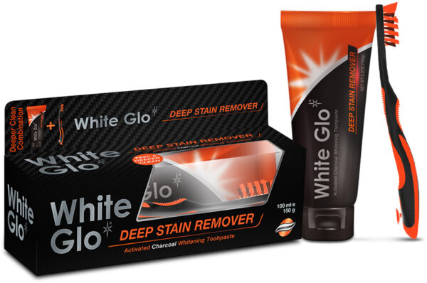 White Glo Charcoal Deep Stain Remover-aktiivsöega hambapasta