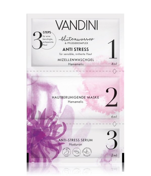 Vandini 3-astmeline anti-stress näohooldus tundlikule ja ärritunud nahale