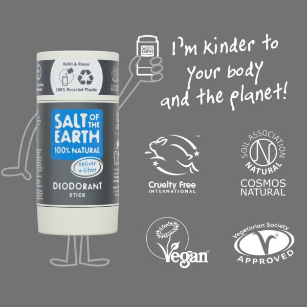 Salt of the Earth tsitruse ja vetiveri lõhnaline pulkdeodorant - Image 2