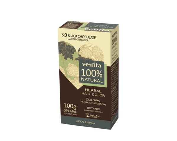 Venita 100% Natural Herbal henna pulber 3.0 "black chocolate"