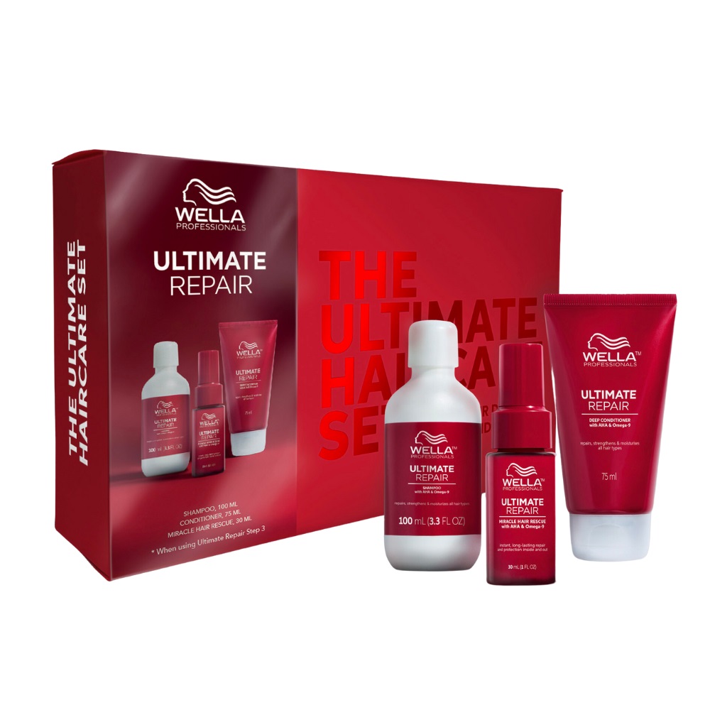 Wella Professionals Ultimate Repair komplekt šampoon + palsam + süvahooldus) 100+75+30 ml
