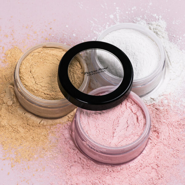 Pierre Rene Loose Powder Natural Glow roosa tolmpuuder - Image 4
