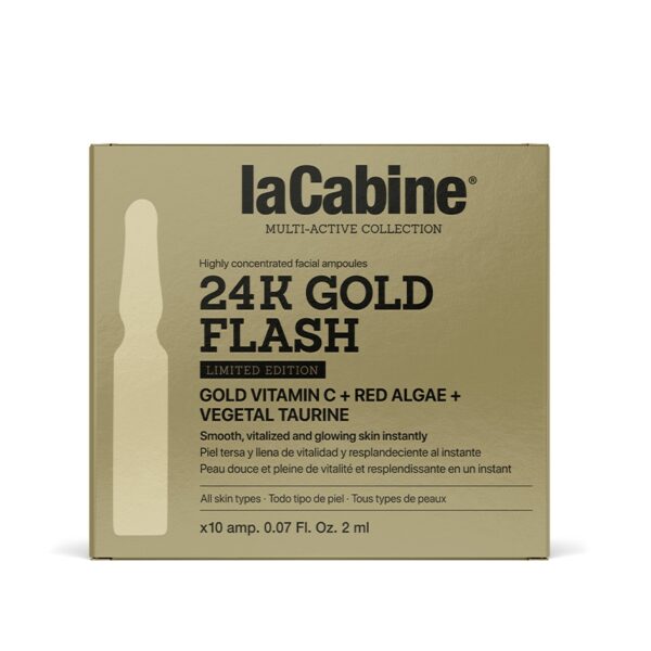LaCabine 24K Gold Flash Kullaosakestega ampullid näole 10X2ml - Image 2