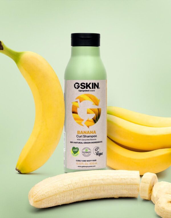 GSKIN Banaani Šampoon laines ja lokkis juustele 400ml - Image 2