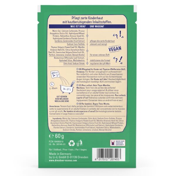 Dresdner Essenz Laste vannisool tüümian & piparmünt 60g - Image 3