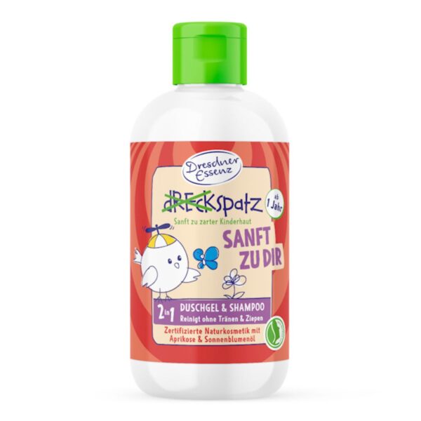 Dresdner Essenz 2in1 Laste dušigeel-šampoon Aprikoos 250ml
