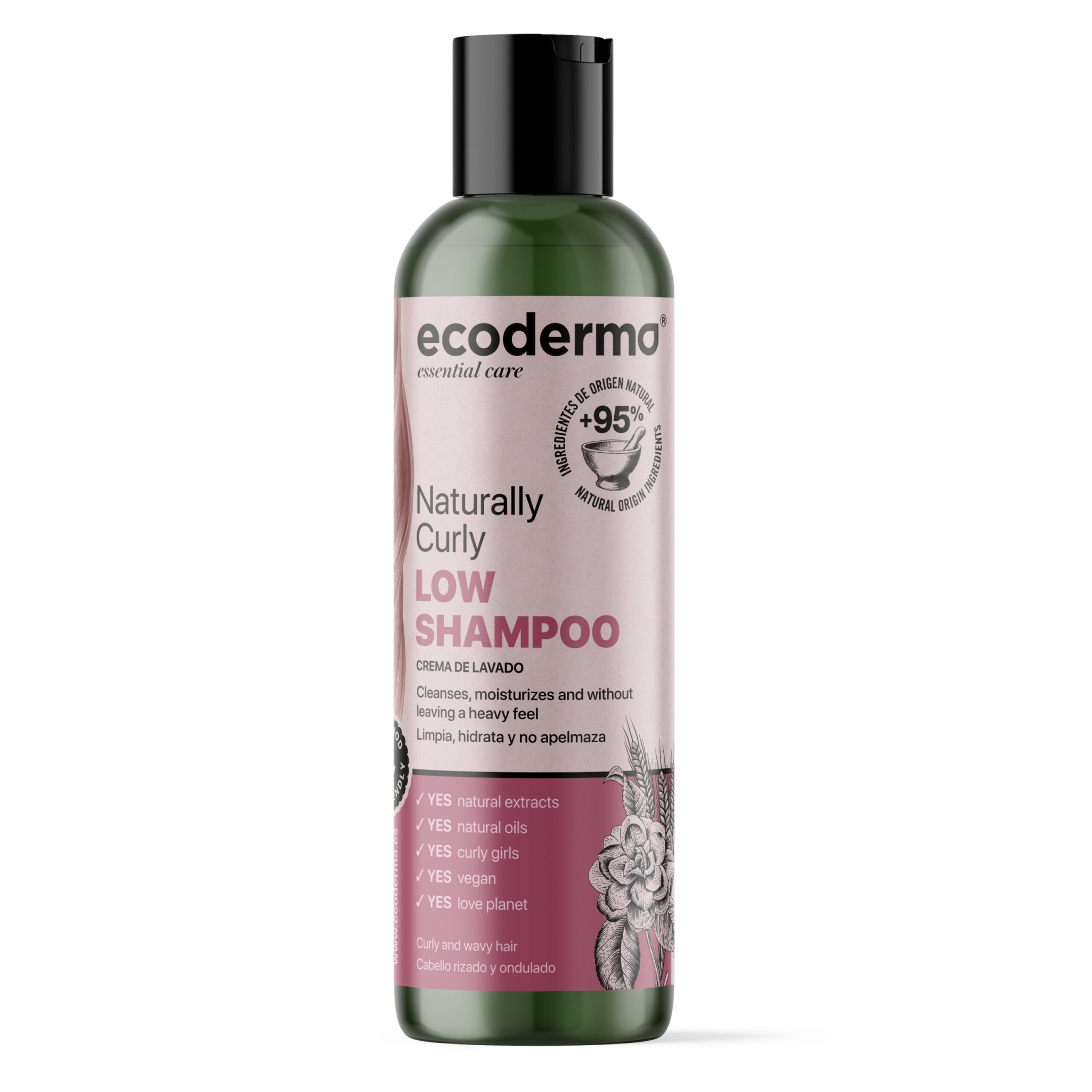 Ecoderma Naturally Curly Šampoon lokkis ja laines juustele 250ml