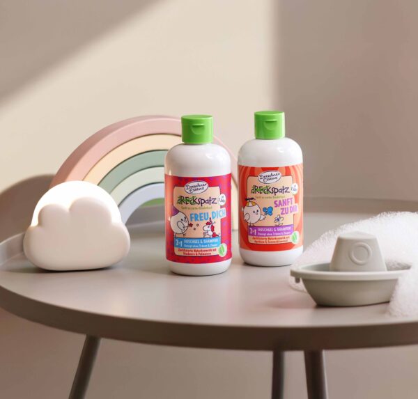 Dresdner Essenz 2in1 Laste dušigeel-šampoon Vaarikas 250ml - Image 2